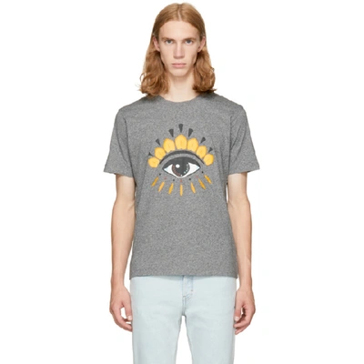 Shop Kenzo Grey Eye T-shirt In 98 Anthracite