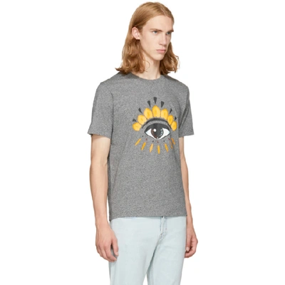 Shop Kenzo Grey Eye T-shirt In 98 Anthracite
