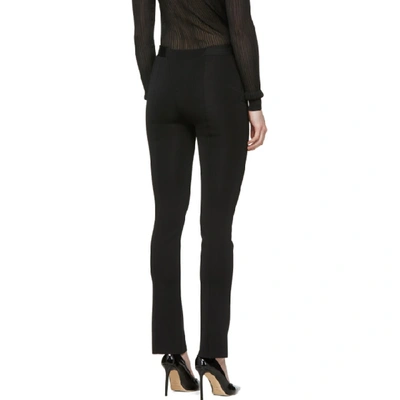 Shop Givenchy Black Knit Gold Button Leggings In 001 Black