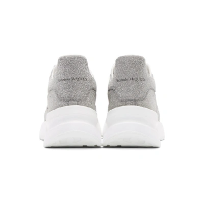 Shop Alexander Mcqueen Silver And White Tiny Dancer Oversized Runner Sneakers In 8100 Silver