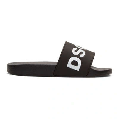Shop Dsquared2 Black Dune Slides