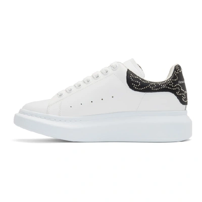 Shop Alexander Mcqueen White & Black Studded Oversized Sneakers