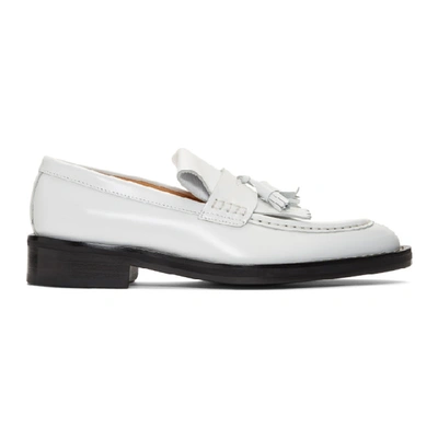 Shop Ami Alexandre Mattiussi White Spazzo Moccasin Loafers In 100 Blanc