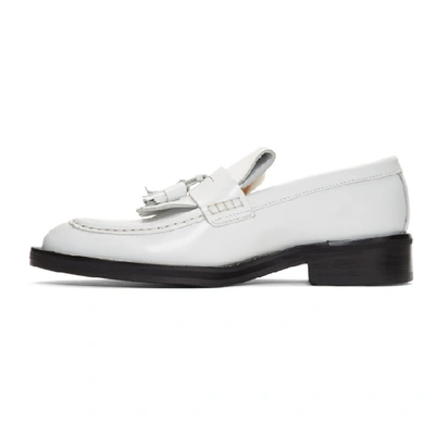 Shop Ami Alexandre Mattiussi White Spazzo Moccasin Loafers In 100 Blanc