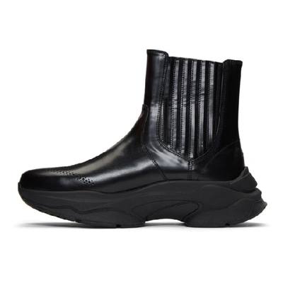 Shop Wooyoungmi Black Rubber Sole Chelsea Boots