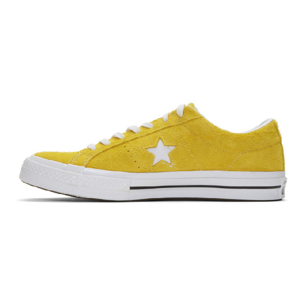 yellow suede converse one star