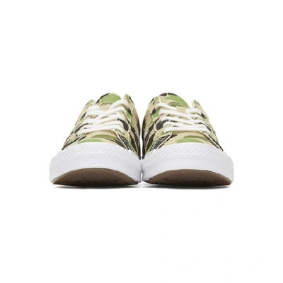 Shop Converse Beige And Black One Star Archive Print Low Top Sneakers In Candigngrn