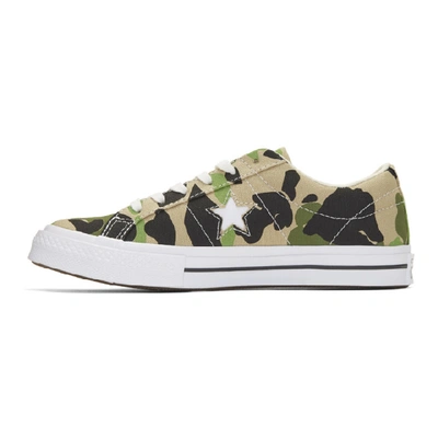 Shop Converse Beige And Black One Star Archive Print Low Top Sneakers In Candigngrn