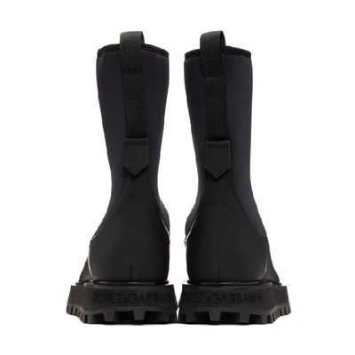Shop Dolce & Gabbana Dolce And Gabbana Black Vulcano Chelsea Boots In 8b956 Nero