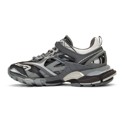 Shop Balenciaga Grey Track.2 Sneakers In 1285 Gryblk