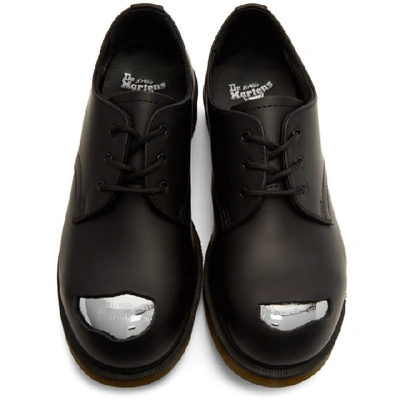 Raf Simons Dr. Martens Steel Toe Leather Shoes In Black | ModeSens