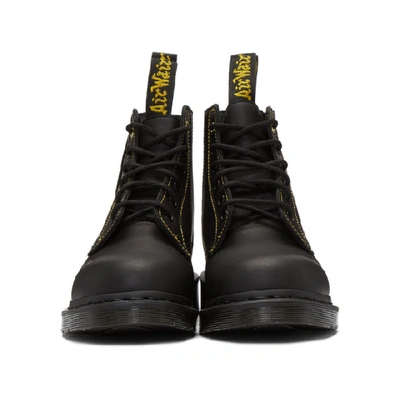 Shop Yohji Yamamoto Black Dr. Martens Edition Lace-up Boots