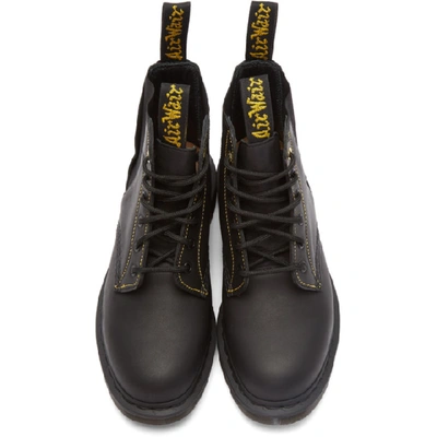 Shop Yohji Yamamoto Black Dr. Martens Edition Lace-up Boots