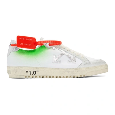 Shop Off-white White 2.0 Low Sneakers In 0140 Whtgrn