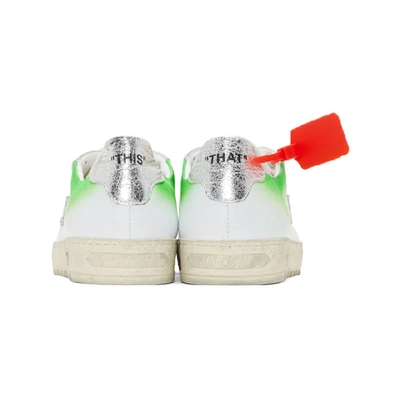 Shop Off-white White 2.0 Low Sneakers In 0140 Whtgrn