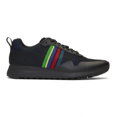 Shop Ps By Paul Smith Black Sports Stripe Rappid Sneakers In 79cyclestrp