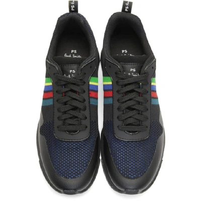 Shop Ps By Paul Smith Black Sports Stripe Rappid Sneakers In 79cyclestrp