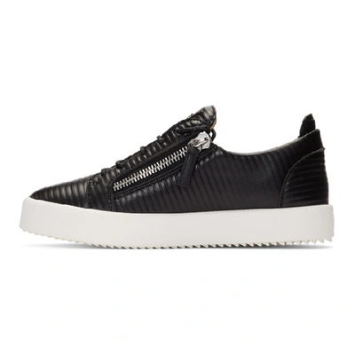 Shop Giuseppe Zanotti Black Puffed Frankie Sneakers