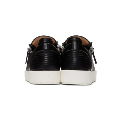 Shop Giuseppe Zanotti Black Puffed Frankie Sneakers