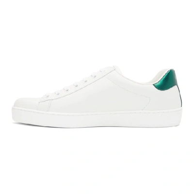 Shop Gucci White & Red Interlocking G Ace Sneakers