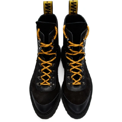 Shop Off-white Black And Yellow Hiking Boots In 1000 Blknoc