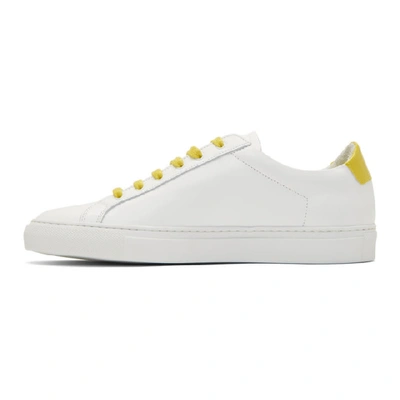 Shop Common Projects White And Yellow Retro Low Sneakers In 0574 Whtylw