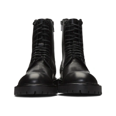 Shop Ann Demeulemeester Black Calfskin Boots In Vitello Ner