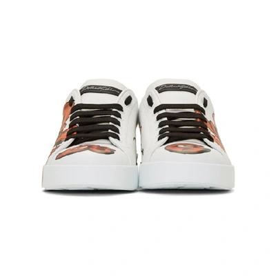 Shop Dolce & Gabbana Dolce And Gabbana White Graffiti Sneakers In Hwwo7 White