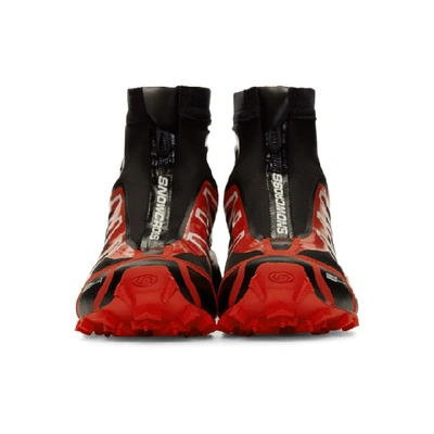 Shop Salomon Black And Red Limited Edition Snowcross Adv Ltd Sneakers In Blkredvan