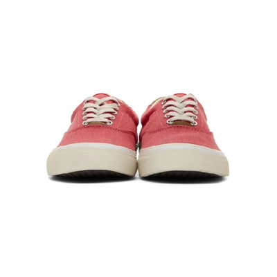 Shop Polo Ralph Lauren Red Twill Thorton Sneakers