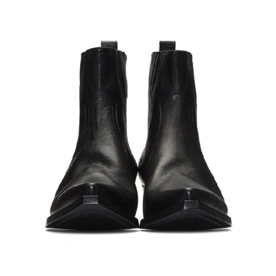 Shop Saint Laurent Black Kangaroo-look Lukas Chelsea Boots In 1000 Black