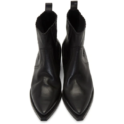 Shop Saint Laurent Black Kangaroo-look Lukas Chelsea Boots In 1000 Black