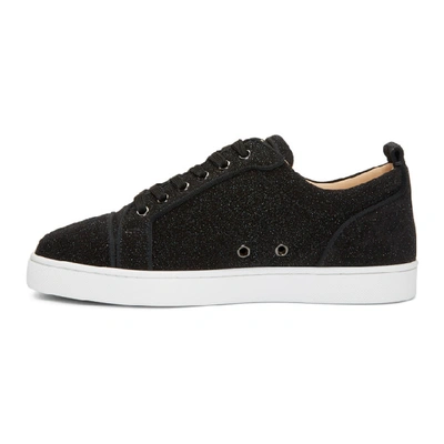 Shop Christian Louboutin Black Louis Junior Orlata Sneakers In Bk01 Black