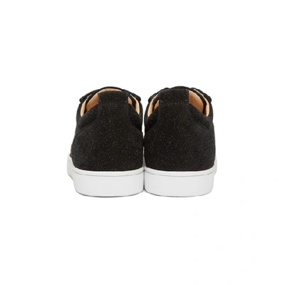 Shop Christian Louboutin Black Louis Junior Orlata Sneakers In Bk01 Black