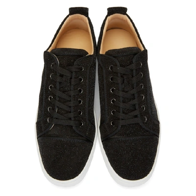 Shop Christian Louboutin Black Louis Junior Orlata Sneakers In Bk01 Black