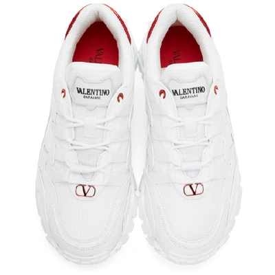 Shop Valentino White  Garavani Vlogo Climbers Sneakers