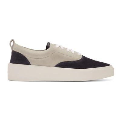Shop Fear Of God Black And Grey Suede Sneakers In 960 Char/gr