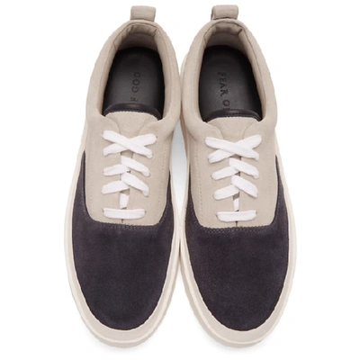 Shop Fear Of God Black And Grey Suede Sneakers In 960 Char/gr