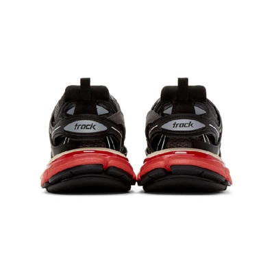 Shop Balenciaga Black And Grey Track Sneakers In 1002 Noir/g