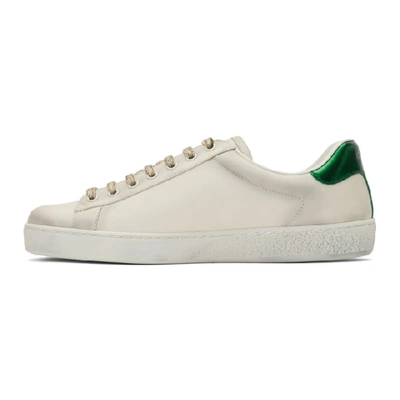 Shop Gucci White Blade New Ace Sneakers