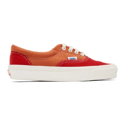 Shop Vans Red And Orange Og Era Lx Sneakers In Red Apric