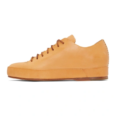 Shop Feit Tan Hand Sewn Low Sneakers