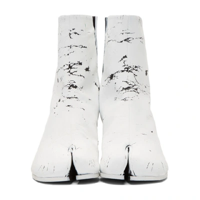 Shop Maison Margiela Ssense Exclusive Black White-out Tabi Boots In T1021black