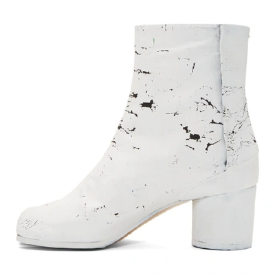 Shop Maison Margiela Ssense Exclusive Black White-out Tabi Boots In T1021black