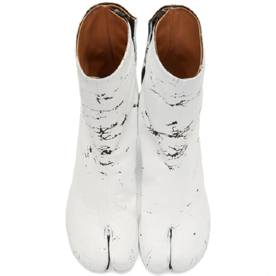 Shop Maison Margiela Ssense Exclusive Black White-out Tabi Boots In T1021black