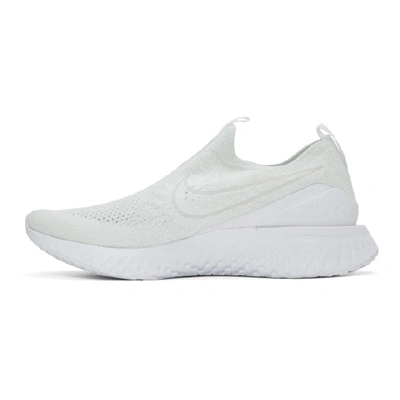 Nike Epic Phantom React Flyknit Running Sneakers In White | ModeSens