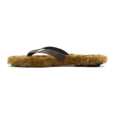 Shop Tibi Ssense Exclusive Brown Bryan Sandals In Dark Brown