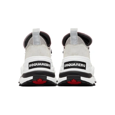 Shop Dsquared2 Ssense Exclusive Off-white The Rolling Giant Sneakers In White/fuchsia