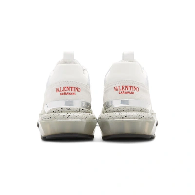 Shop Valentino White And Grey  Garavani Camo Bounce Sneakers In 0mo Wht