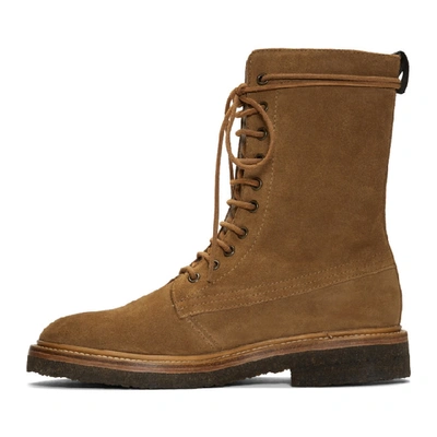 Shop Rhude Brown Suede Ma-1 Boots